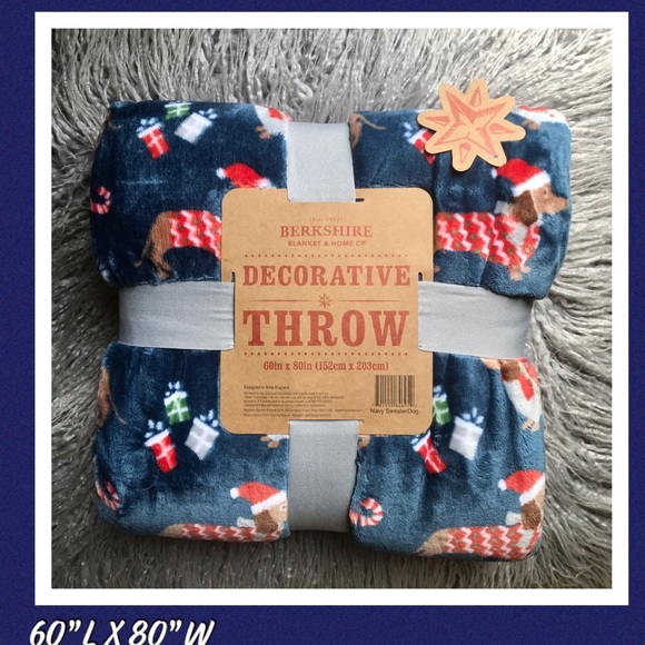Berkshire Dachshund Weiner Dog Blue Blanket Throw - Picture 3 of 10